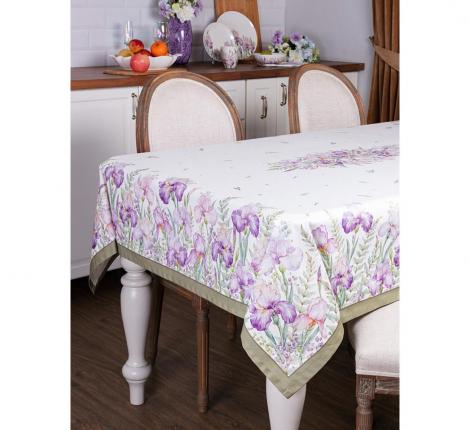 Скатерть с пропиткой "ИРИСЫ" 160Х220 см, белый
