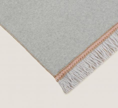 Плед Frati "SOFT BAMBOO" GRIGIO PERLA с тесьмой Matisse (серый с оранжевым), 160х200