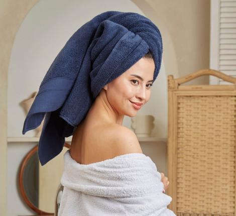 Полотенце для СПА Шанти 84х152, темно-синий