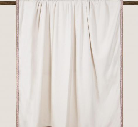 Плед Frati "SOFT BAMBOO" NEVE с тесьмой Coco (кремовый), 160х200