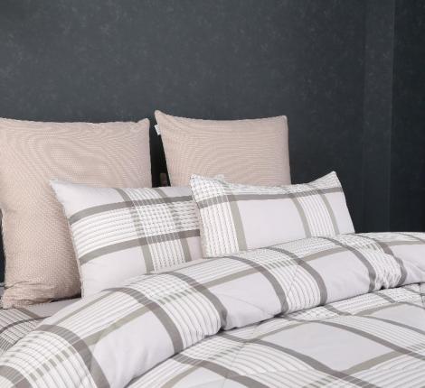 Постельное белье с одеялом "Kazanov.A." Астон (графит платина) Велюр/Egypt Cotton, Евро