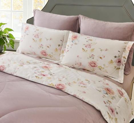 Постельное белье с одеялом "Sofi de Marko" Ренато №30 Велюр/Сатин, Евро