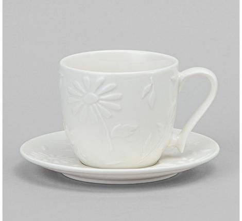 Чайный набор "FLOWERS STORY" на 2 персоны, 4 предмета (220 мл)