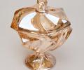 Блюдо с крышкой на ножке "BOHEMA" AMBER, диаметр 17 см