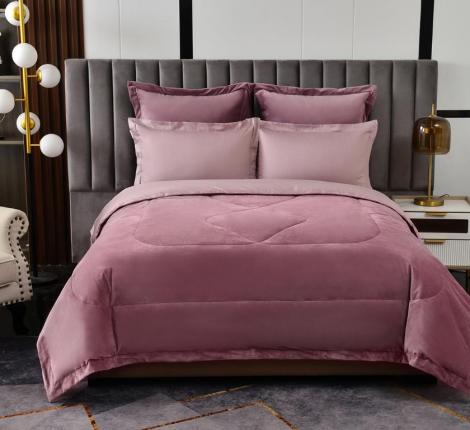 Постельное белье с одеялом "Sofi de Marko" Энрике (лиловый-м) Велюр, Семейный