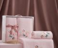 Комплект махровых полотенец &quot;KARNA&quot; VALDI 50x90-70х140 см, Розовый