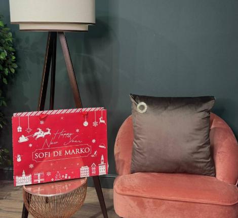 Полушка декоративная "Sofi de Marko" Адора (шоколад) Велюр, 55х55