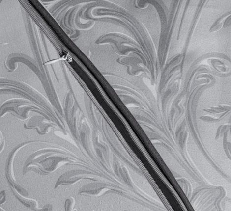 Постельное белье "DO&CO" Сатин DELUX ELLAN (серый), Евро