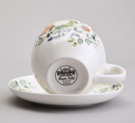 Чайный набор "РОМАШКОВОЕ ПОЛЕ" на 6 персон, 12 предметов (250 мл)