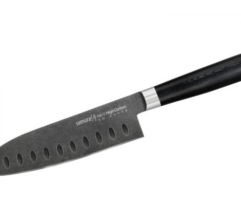 Нож кухонный &quot;Samura Mo-V Stonewash&quot; Сантоку 180 мм, G-10