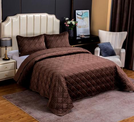 Покрывало велюровое "Kazanov.A." Dori (трюфель), 240х260