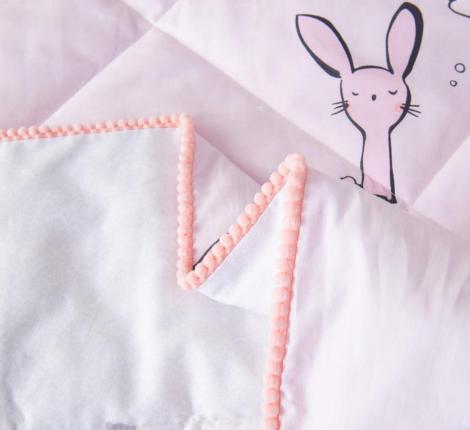 Постельное белье с одеялом детское "Sofi de Marko" Зайчонок (розовый) Сатин, 1,5 спальный