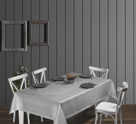 Скатерть "DO&CO" броде жаккард 160х220 ROMA, серый