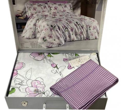 Постельное бельё "Maison D'or" CARINE (сиреневый) Тенсел, Евро