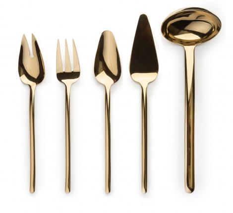 Набор столовых приборов для сервировки "STICK SERVING SET" GOLD, 5 предметов