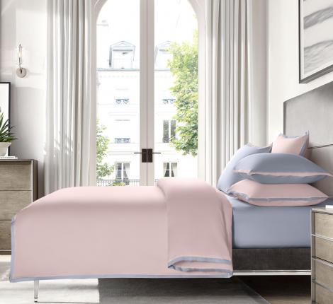 Постельное бельё Sharmes Solid «Coctail» Евро-макси, Нежно-розовый/жемчужно-серый