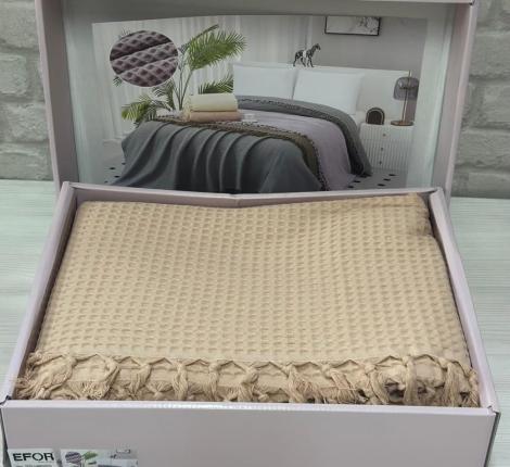 Покрывало вафельное "EFOR" (АВ-04) 175х270, капучино