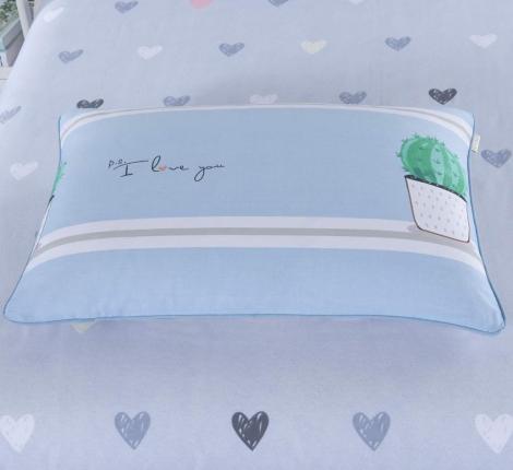 Постельное белье детское "Sofi de Marko" Кактус (голубой) Сатин, 1,5 спальный