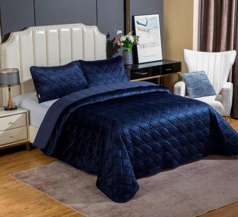 Покрывало велюровое "Kazanov.A." Dori (индиго), 240х260