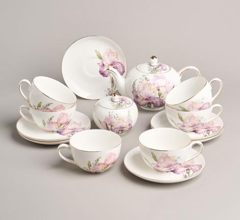 Чайный сервиз "IRISES" на 6 персон, 14 предметов