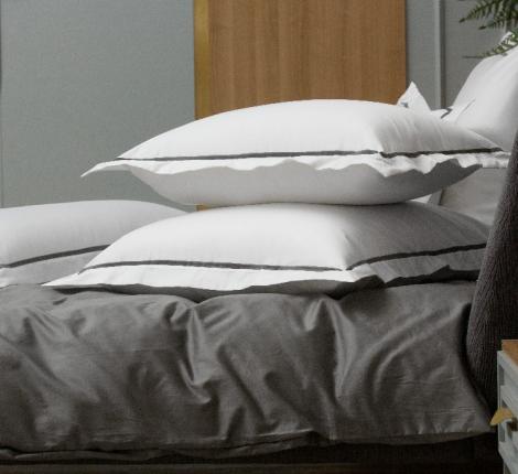 Наволочка с узкой отделкой "ALPINE GRAPHITE ALLURE GRASS" Мако-Сатин, 70х70 (2шт)