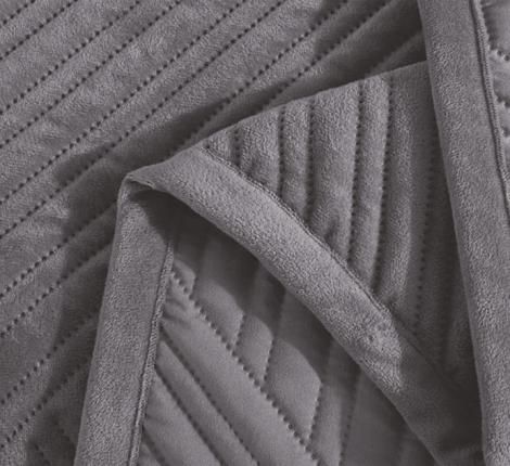 Покрывало из бархата "KARTEKS" 01, 200х220 (серый)