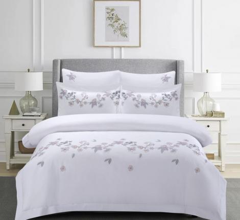 Постельное белье "Asabella" 2230-6 Сатин ДеЛюкс, Евро