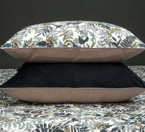 Постельное белье с одеялом "Kazanov.A." Беверли (индиго жемчуг) Велюр/Egypt Cotton, 1,5 спальный