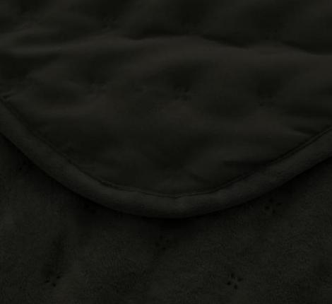 Покрывало из вареного бархата "KARTEKS" 02, 240х260 (50х70-2 шт), антрацит