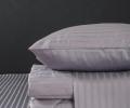 Постельное белье с одеялом "Kazanov.A." Stripe Le-Man (платина лаванда) Страйп Сатин, Семейный