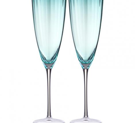 Набор бокалов для шампанского 2 штуки "MIRAGE" EMERALD, 290 мл