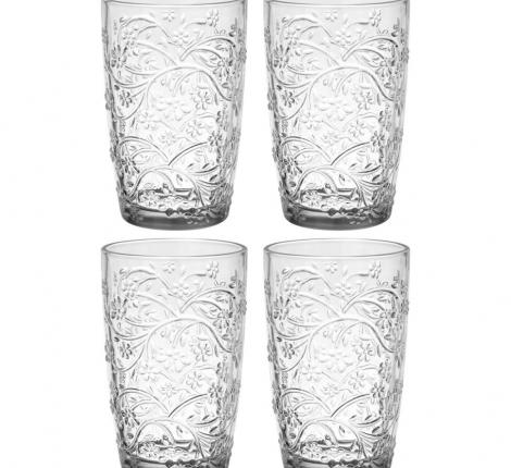 Набор стаканов 4 штуки "BLOSSOM", 370 мл