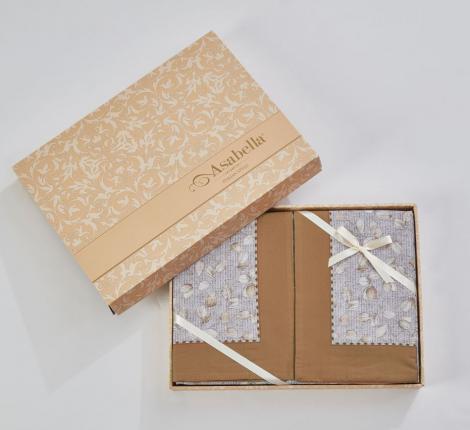 Постельное белье "Asabella" 2187-6 Мако-Сатин, Евро