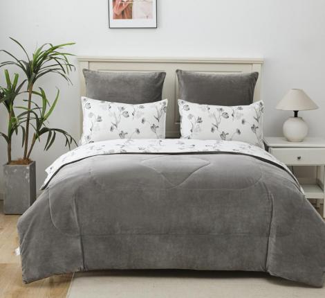 Постельное белье с одеялом "Sofi de Marko" Роберто №31 Велюр/Сатин, Евро