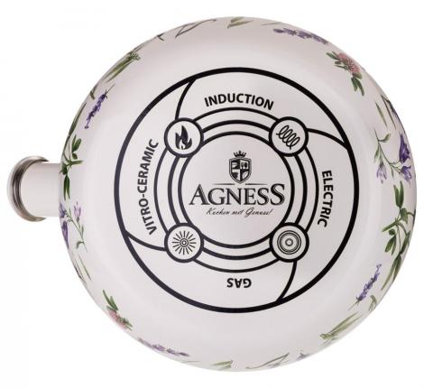 Чайник эмалированный со свистком "FLOWER STORY", 2,2 л