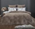Постельное белье с одеялом "Kazanov.A." Брукс (капучино бежевый) Велюр/Egypt Cotton, Евро
