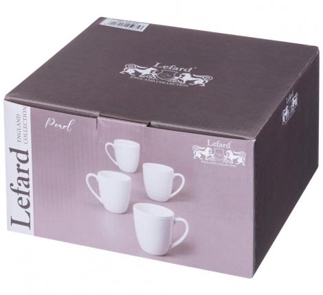 Набор кружек 4 шт. "PEARL", 410 мл