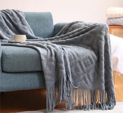 Плед вязаный PA-14, 130х220