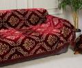 Покрывало шпигель люкс "Karteks" на диван 180х220 КЛАССИКА, бордовый