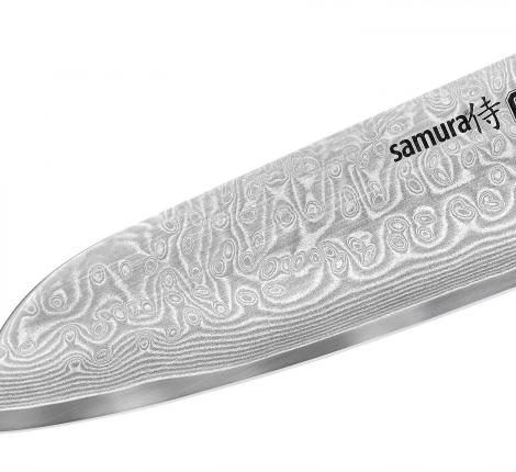 Нож кухонный "Samura Damascus 67" Сантоку 175 мм, Микарта