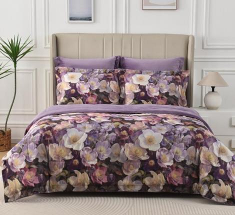 Постельное белье с одеялом "Sofi de Marko" Ренато №6 Велюр/Сатин, Семейный