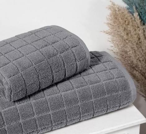 Полотенце махровое Arya 50x90 Quatro, Антрацит