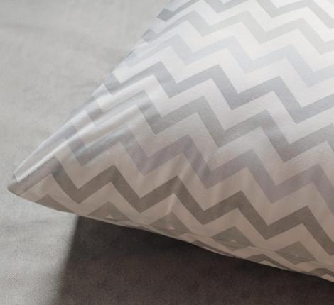 Постельное белье "Siberia" Зигзаг (серый) Ранфорс, 1,5 спальный