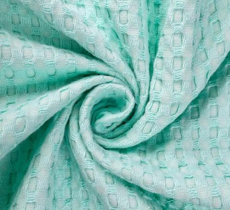 Покрывало вафельное с бахромой Valtery 200х220, ментоловый