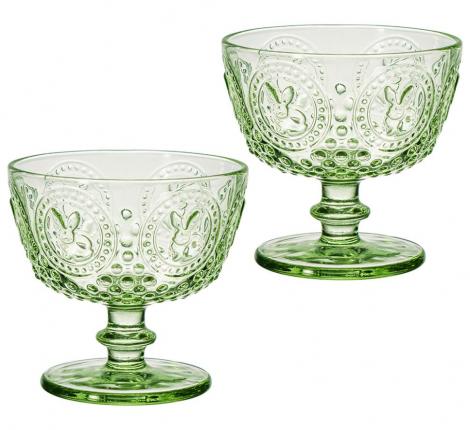 Набор креманок 2 штуки "SUNDAY" GREEN, 11*11*10,5 см