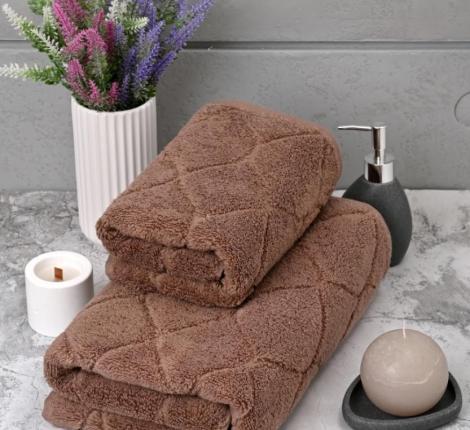 Полотенце микрокоттон AMBIELLA "ELIPS" 50x90, коричневый