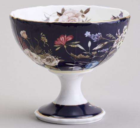 Ваза на ножке "КОБАЛЬТ" 86-2491-1, 13*11 см