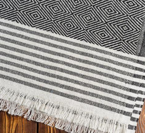 Плед "OLIVIA" черный, 170Х210