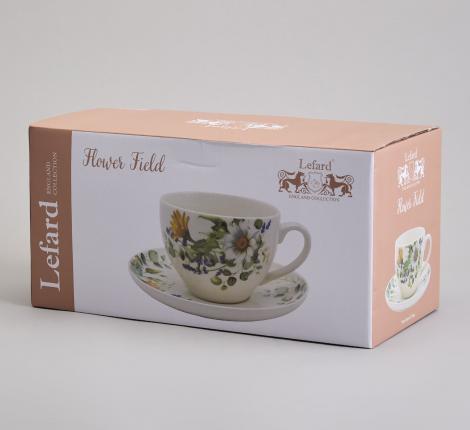 Чайный набор "РОМАШКОВОЕ ПОЛЕ" на 6 персон, 12 предметов (250 мл)