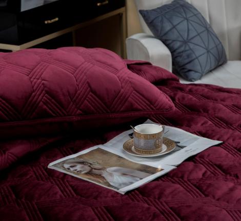 Покрывало велюровое "Kazanov.A." Kendall (сангрия), 240х260